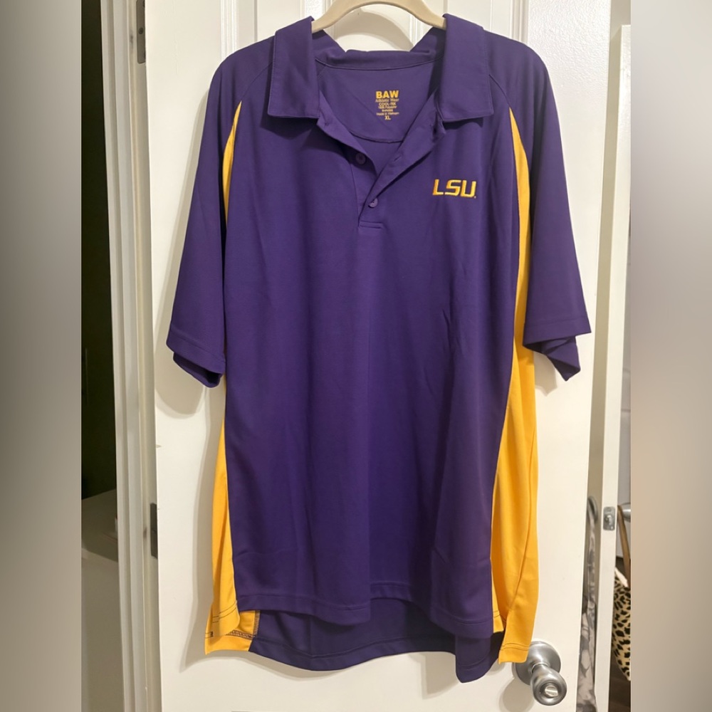 Purple and Gold Men's Polo Shirt